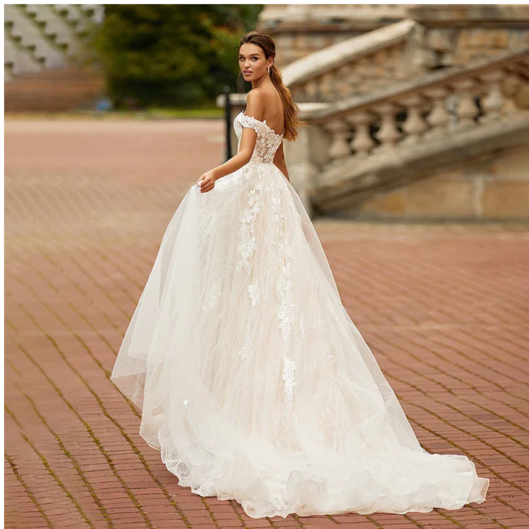 Mermaid Wedding Dresses For Woman Strapless Appliques Customized Wedding Gown Detachable Train Vestidos De Novia