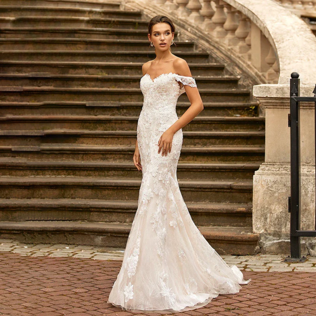 Mermaid Wedding Dresses For Woman Strapless Appliques Customized Wedding Gown Detachable Train Vestidos De Novia