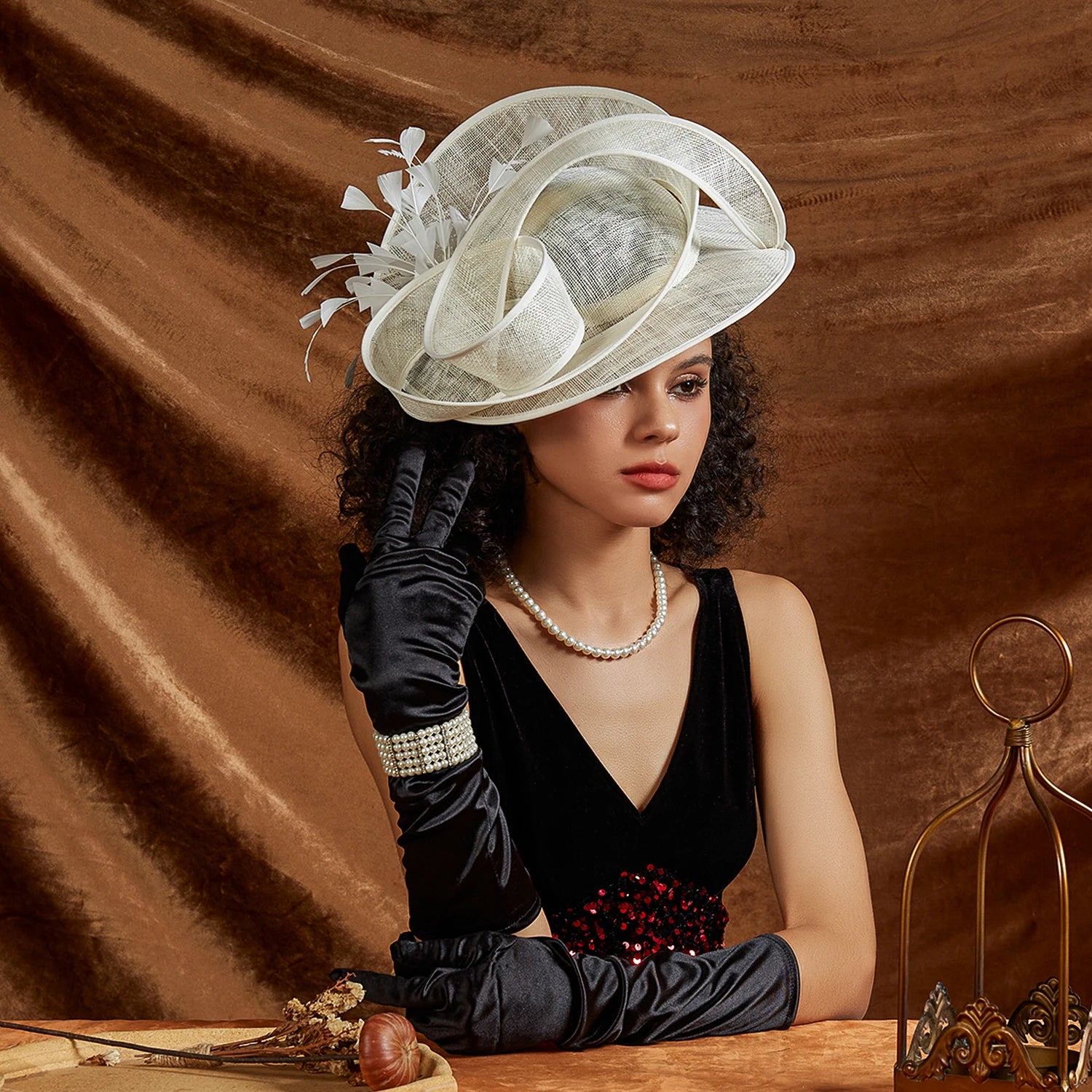 Christmas Sinamay Fascinator Perfect Wedding Hat Unique Derby Party Hat Fashion Church Hats Bride Headband Fascinators for Women