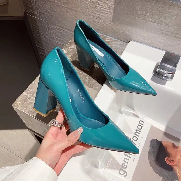 Blue Super High Heels – Pointed Toe Pumps for Stylish Women