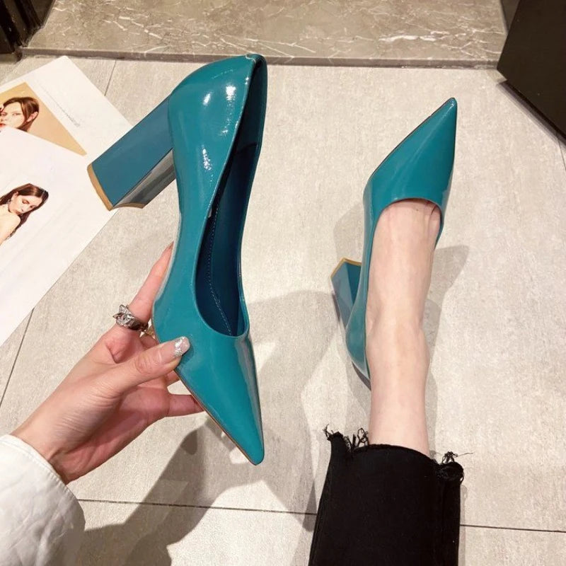 Blue Super High Heels – Pointed Toe Pumps for Stylish Women