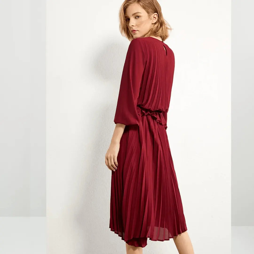 Women's Minimalism Fashion Pleated Dress Her Shop