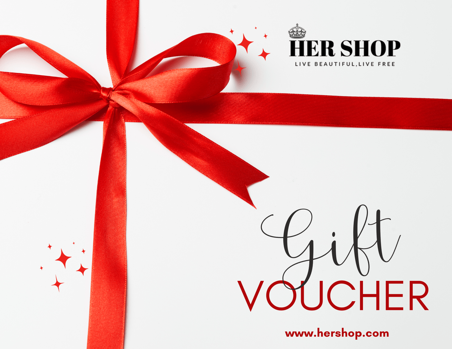 Live Beautiful, Live Free - Her Shop Exclusive Gift Card HER SHOP | Live beautiful, Live free