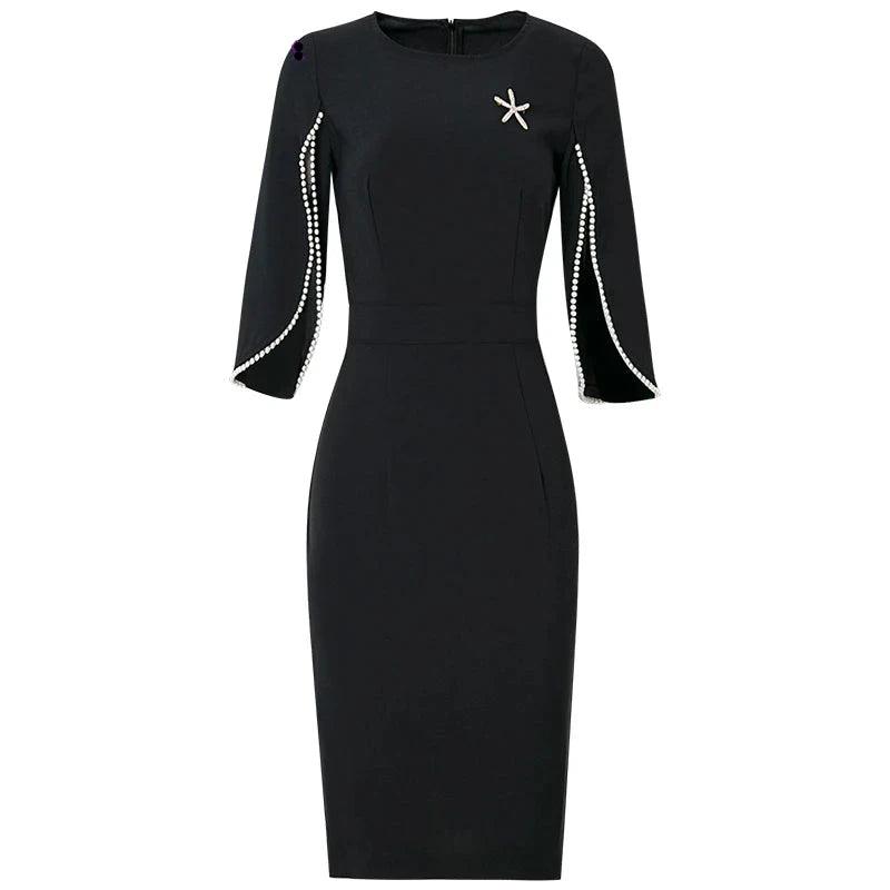 Elegant Autumn Beaded Cocktail Dress – High-Quality Designer Party Vestidos for Women