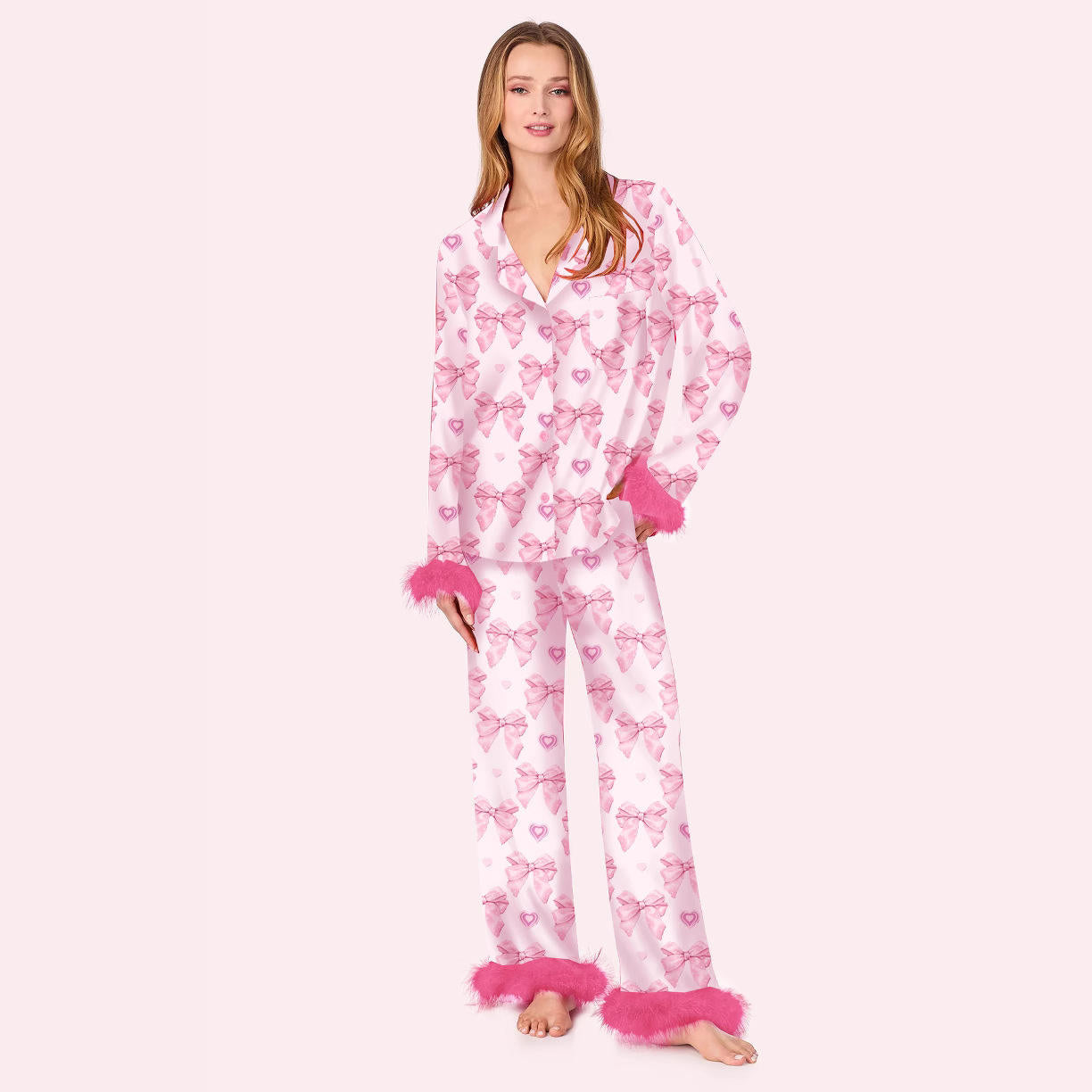 Christmas Mom and Me Matching Cowgirl Pajamas Set — Boot Print Long Sleeve Top & Pants Family Loungewear