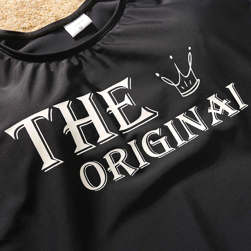 Family Matching Floral Swimwear – Mommy & Me Swimsuits and Men’s Boy Swim Trunks for Beach Holidays