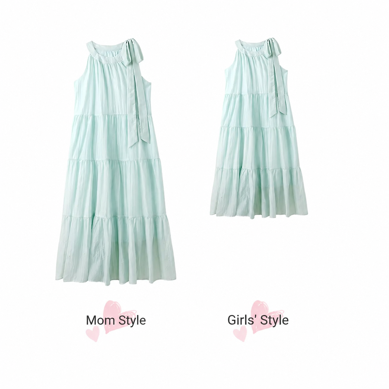 2026 Mom and Daughter Matching Polka Dot Summer Dresses – French-Inspired Family Outfits
