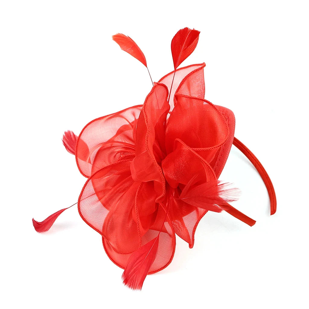 Fascinator Hats for Women  -  Feather Headwear for Tea Parties, Kentucky Derby, Weddings & Church Events
