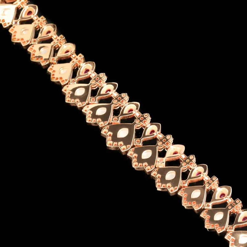 Luxury Designer Zirconia 925 Sterling Silver Shell Pearl Fan Shaped Bracelet For Women Party Evening Dress Fine Jewelry