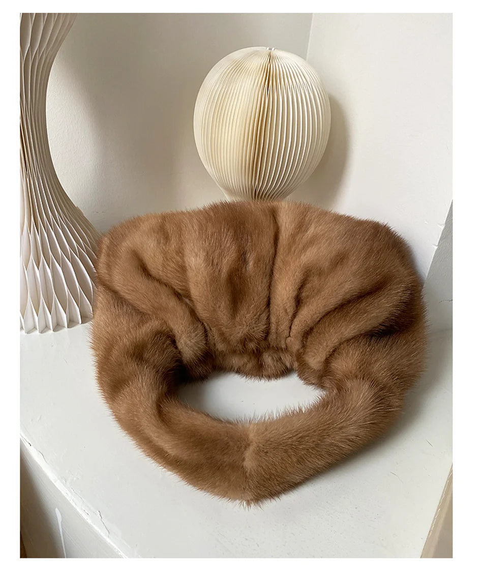 Women’s Real Mink Fur Luxury Shoulder Bag – Large Capacity Leather Crossbody Handbag
