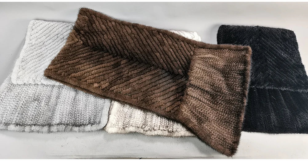 Luxury Real Mink Fur Shawl – 100% Natural Mink Fur Scarf & Poncho for Women