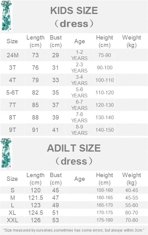 Matching Family Beachwear Set – Blue Tropical Mother & Daughter Long Dresses with Father & Son Shirts for Summer Resort Vacation