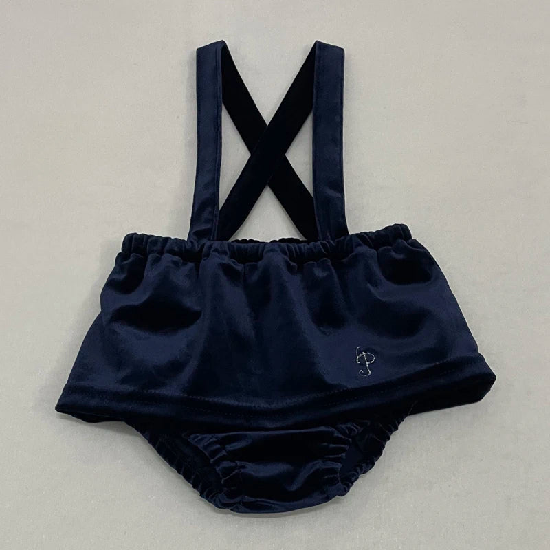 Smocked Velvet Knit Collection - Family Matching Outfits with Girls' Dress, Baby Romper, Boys' Top, Pants & Blazer