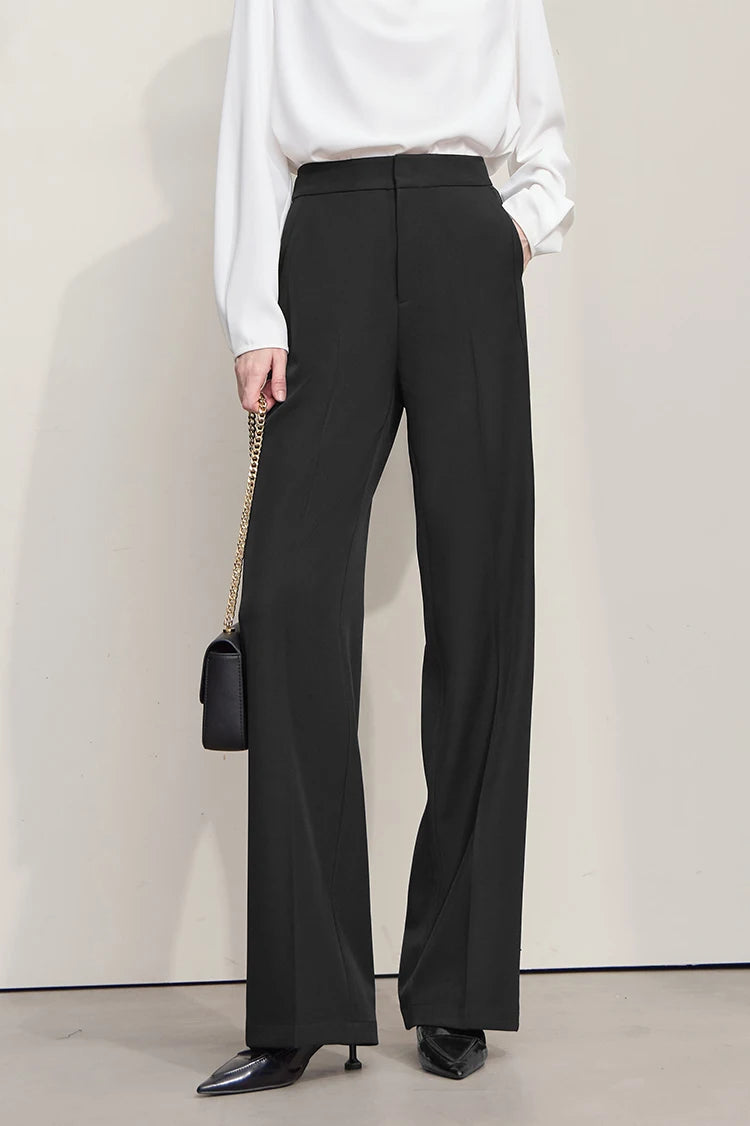 Minimalist Women’s High-Waist Pants – Elegant Office Lady Loose Trousers 2025 Autumn Collection