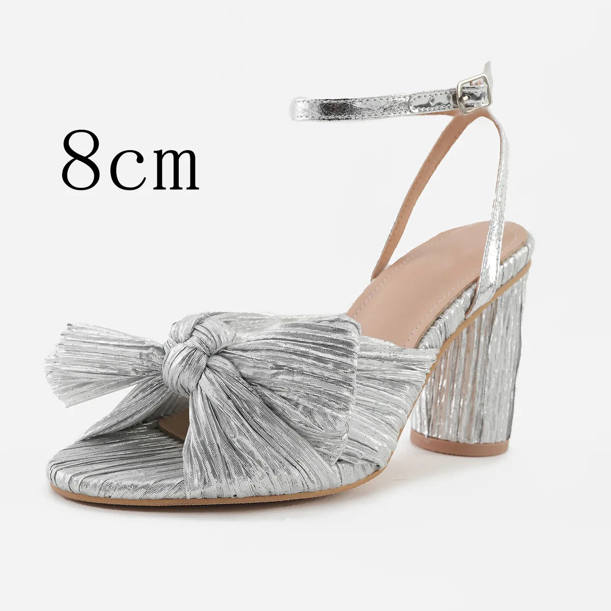 Cute Bow High Heel Sandals – Round Heel Formal Party Shoes for Women