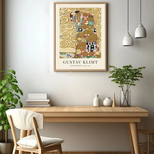 G-Gustav Klimt Poster Wall Art Print Poster Decorative Mural Modern Home Decor Birthday Gift Unframed Canvas Garage Room - HER SHOP