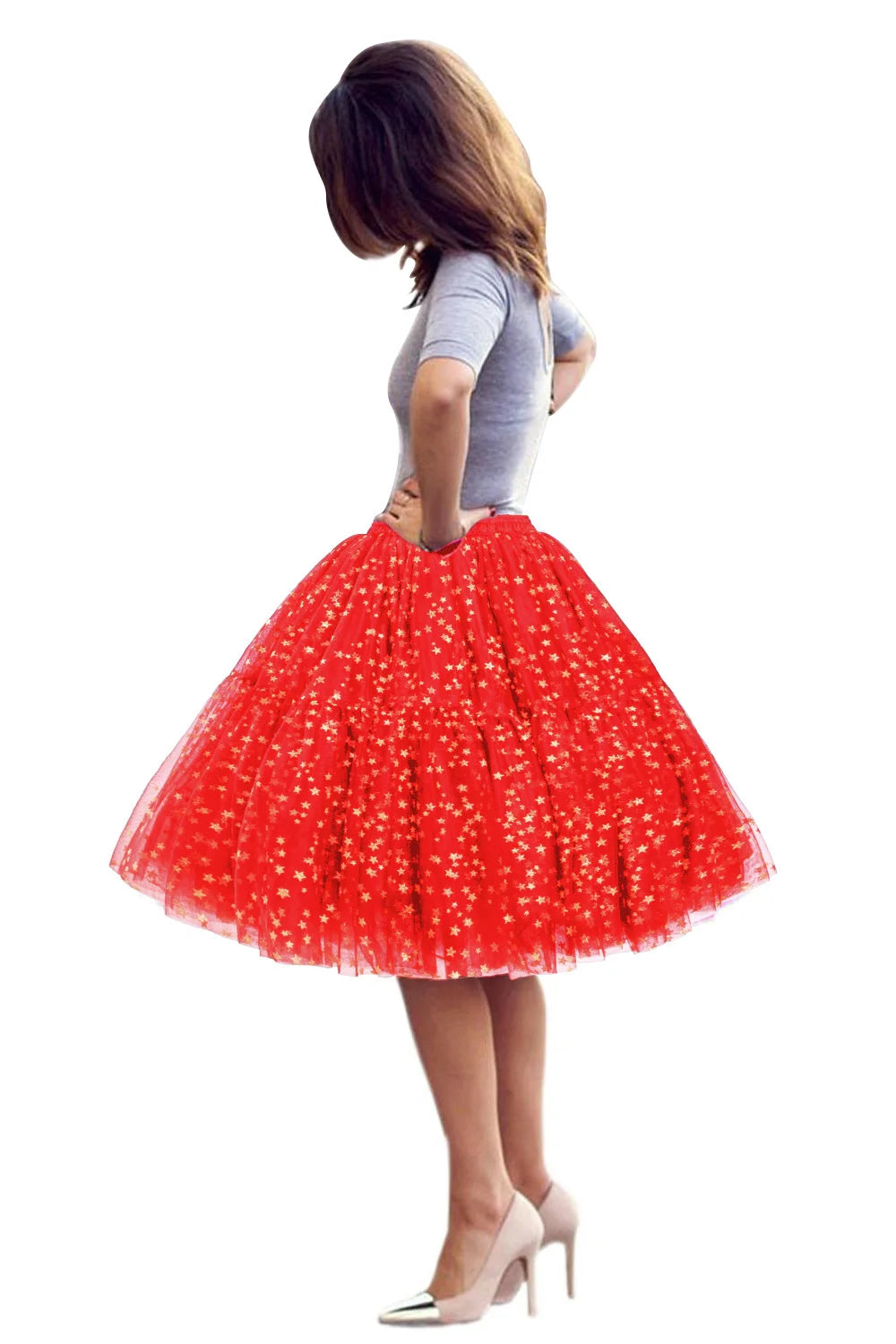 Elegant High Waist Tulle Tutu Skirt – Puffy Mesh Short Pettiskirt for Party, Prom, or Dance