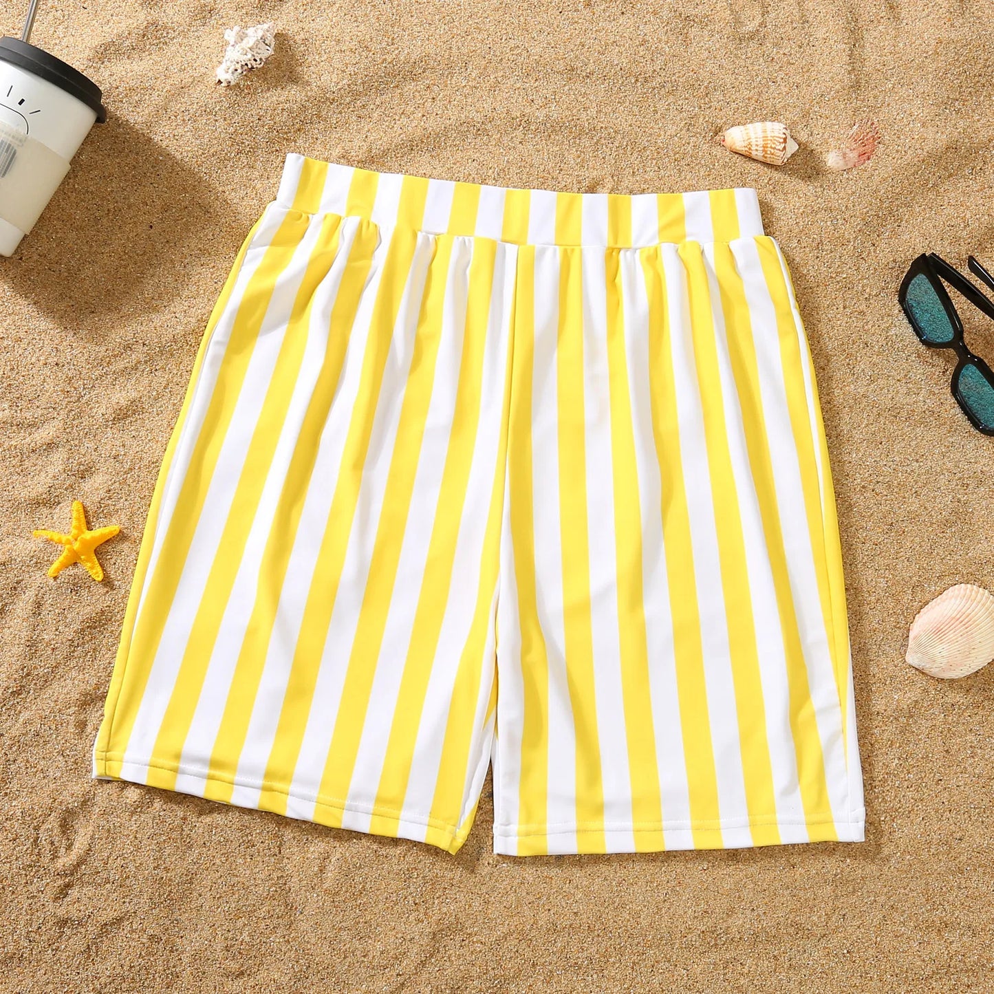 Family Swimsuit Mother Daughter Swimwear Father Son Swim Shorts 2023 Summer Striped Mom And Daughter Bikini Suit Matching Outfit