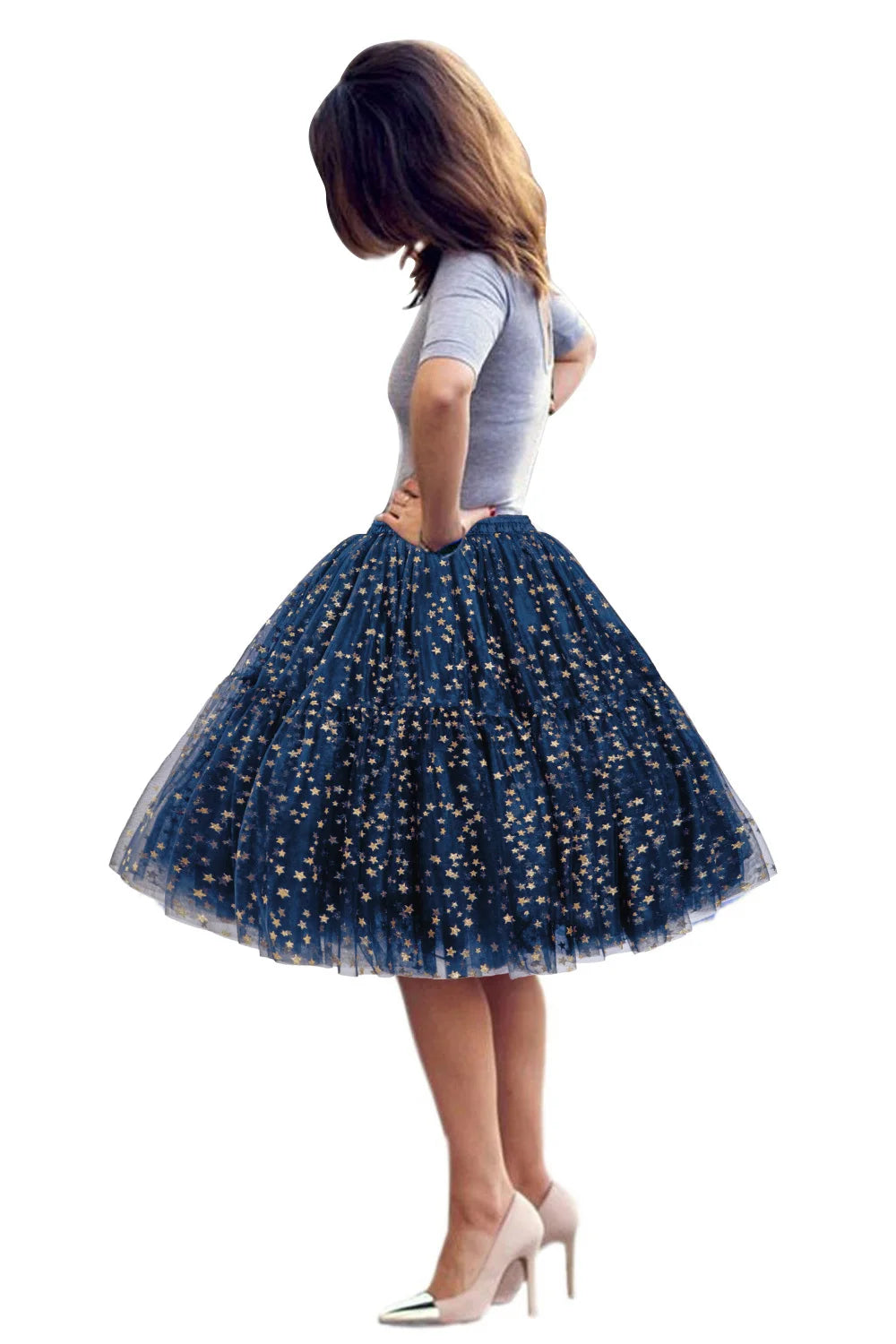Elegant High Waist Tulle Tutu Skirt – Puffy Mesh Short Pettiskirt for Party, Prom, or Dance