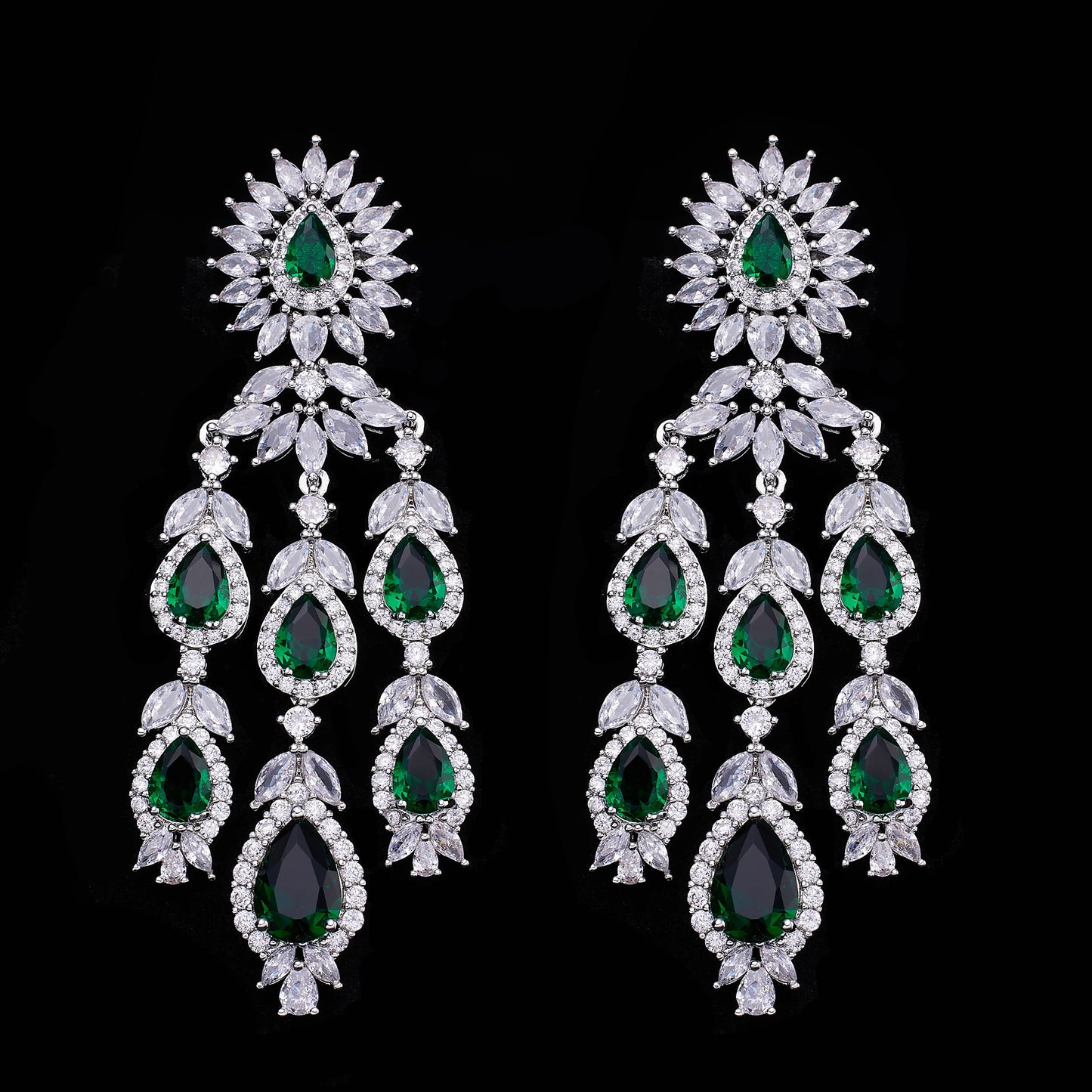 Luxury 4-Piece Bridal Wedding Jewelry Set | 3A Zircon Crystal Necklace Set | Dubai-Inspired Hot Selling Jewelry