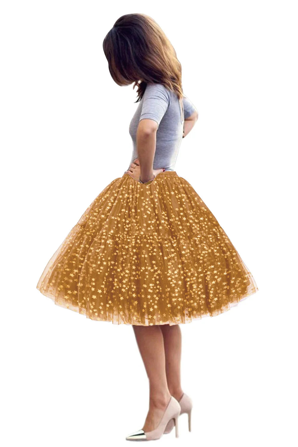 Elegant High Waist Tulle Tutu Skirt – Puffy Mesh Short Pettiskirt for Party, Prom, or Dance