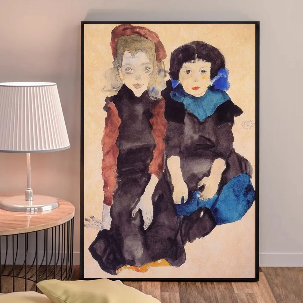 Egon Schiele Body Color Delineation Sketch Figure Poster Good Quality Prints and Posters HD Quality Poster Wall Art Painting