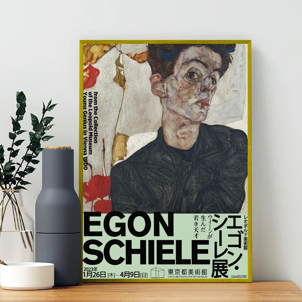 Egon Schiele Body Color Delineation Sketch Figure Poster Good Quality Prints and Posters HD Quality Poster Wall Art Painting