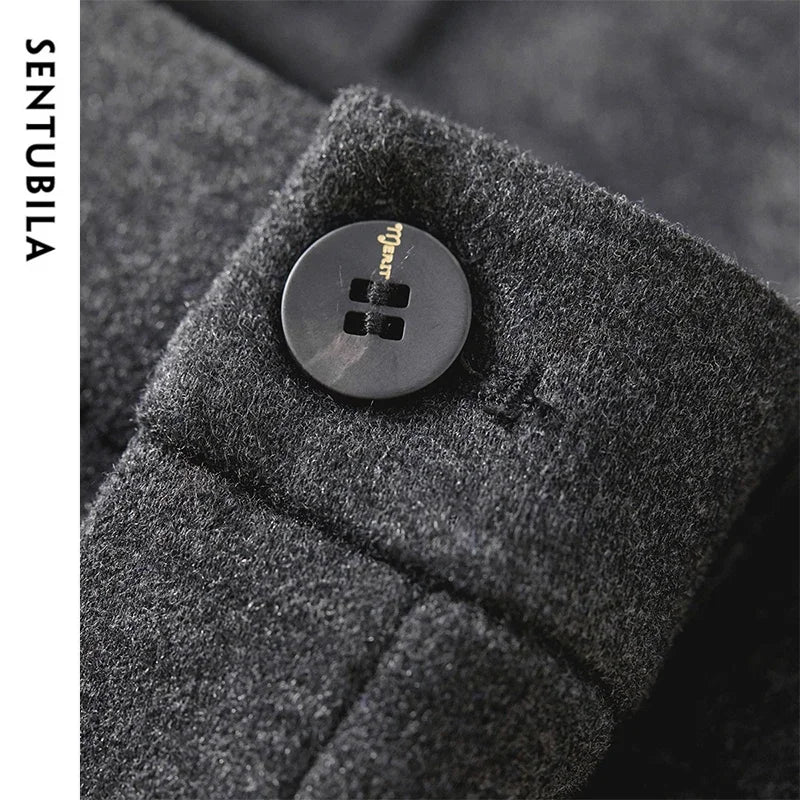 High Waist Wool Blend Flare Pants – Warm Winter Office Trousers for Women