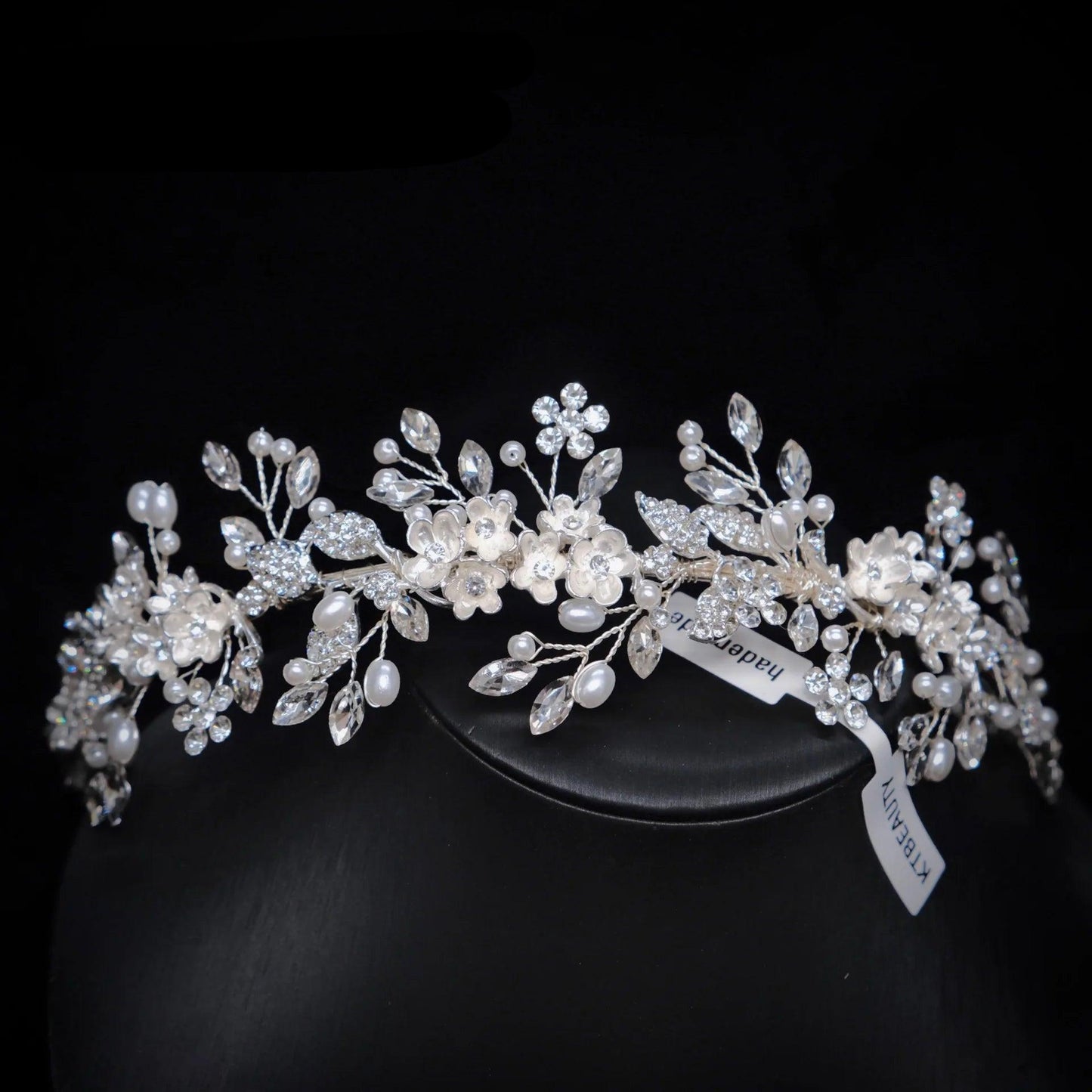 Handmade Crystal Tiara - Elegant Bridal Headpiece for Wedding Accessory and Women's Fashion Gift