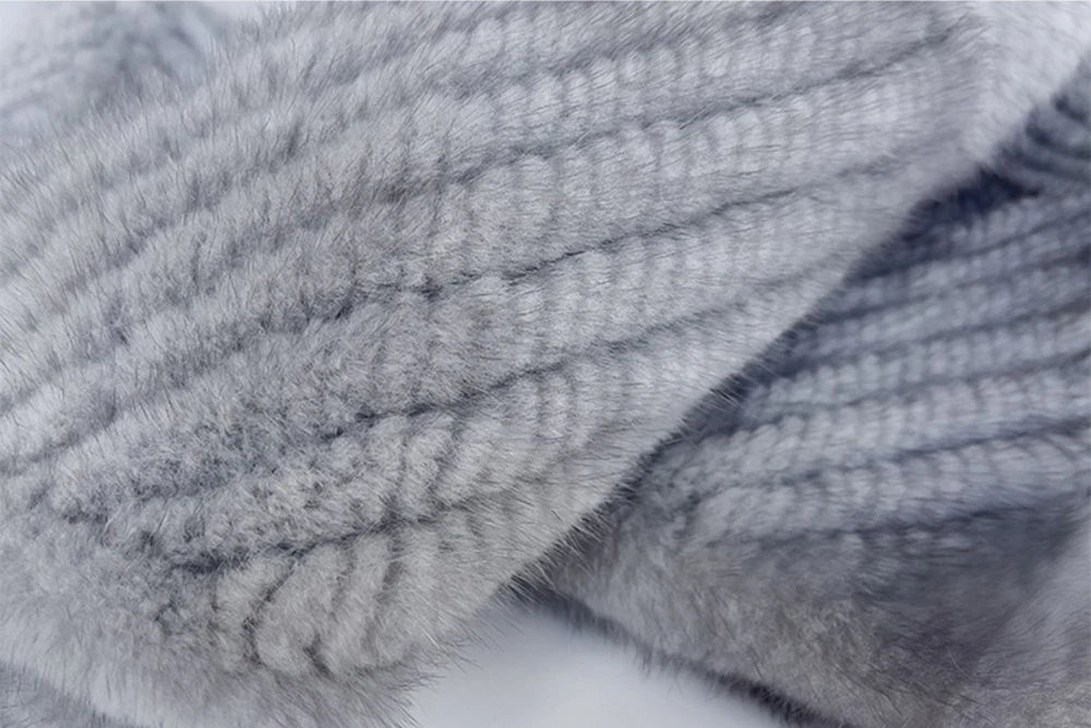 Luxury Real Mink Fur Shawl – 100% Natural Mink Fur Scarf & Poncho for Women
