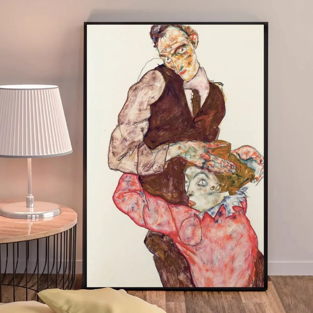 Egon Schiele Body Color Delineation Sketch Figure Poster Good Quality Prints and Posters HD Quality Poster Wall Art Painting