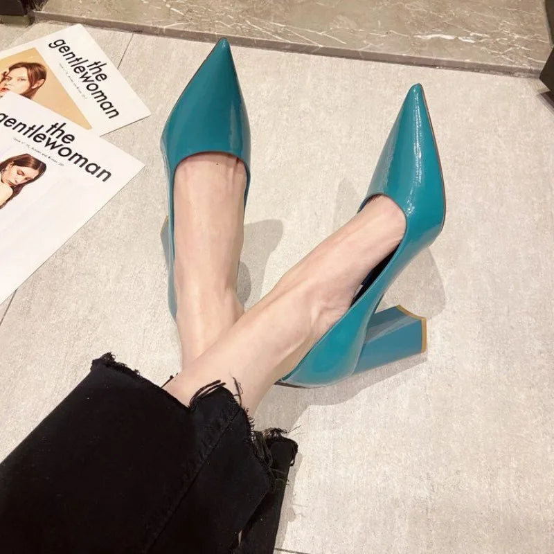 Blue Super High Heels – Pointed Toe Pumps for Stylish Women