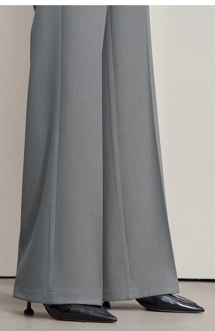 Minimalist Women’s High-Waist Pants – Elegant Office Lady Loose Trousers 2025 Autumn Collection