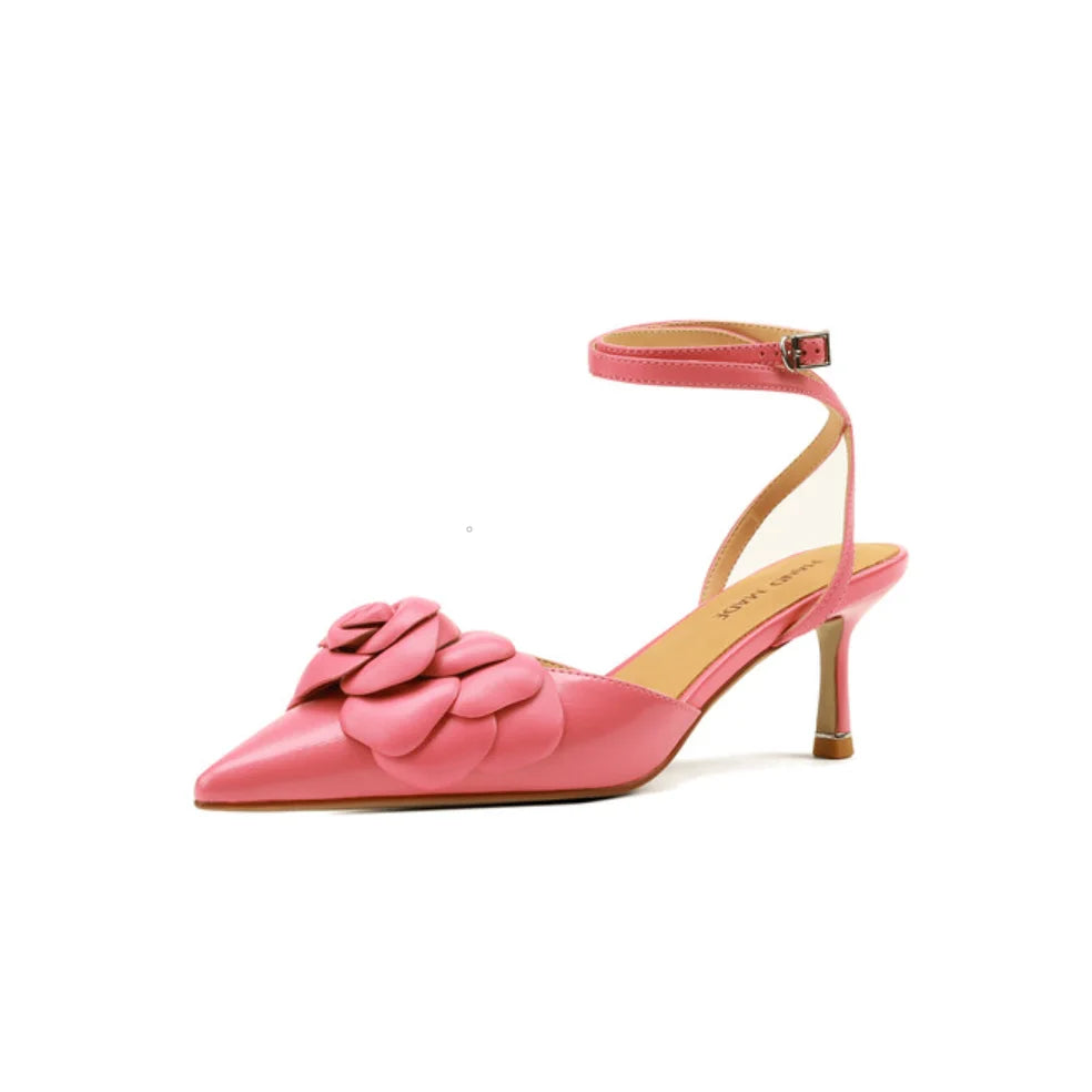 Wedding Party Shoes, Cow Leather, Sexy Heels, Pointed Toe Pumps for Spring & Autumn Daily Wear