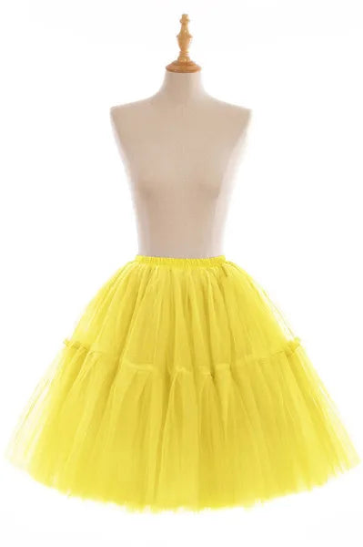 Elegant High Waist Tulle Tutu Skirt – Puffy Mesh Short Pettiskirt for Party, Prom, or Dance