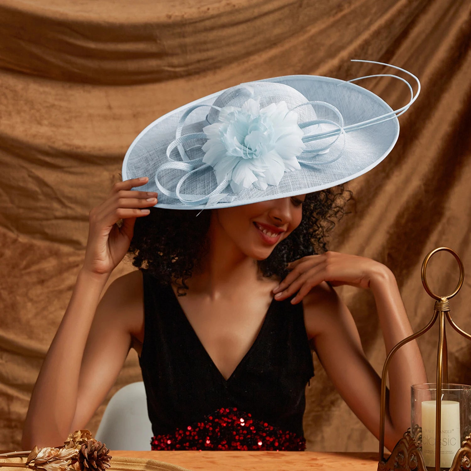 Christmas Sinamay Fascinator Perfect Wedding Hat Unique Derby Party Hat Fashion Church Hats Bride Headband Fascinators for Women