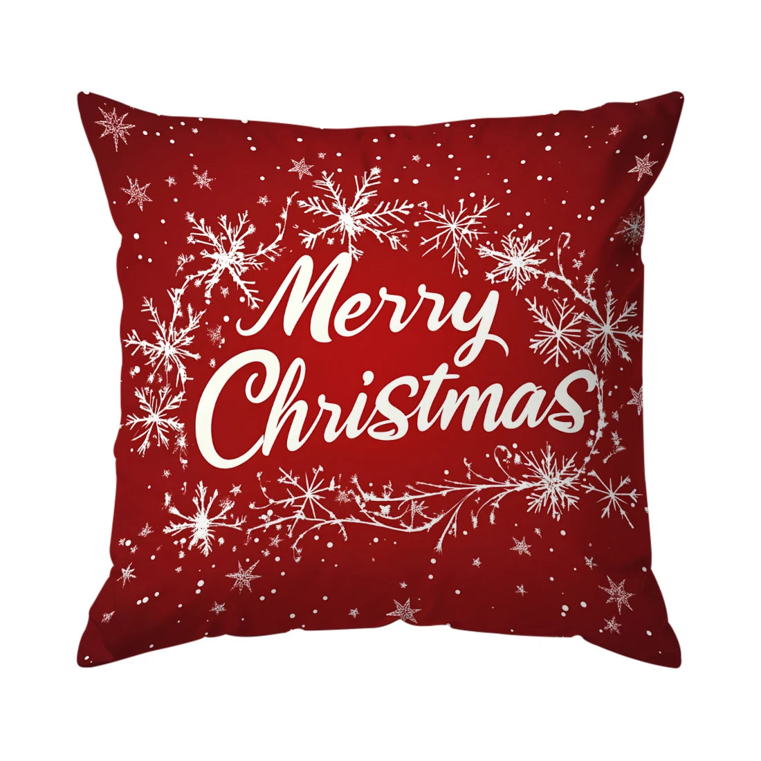 Christmas Snowflake Decorative Pillowcase 45x45cm Woven Polyester