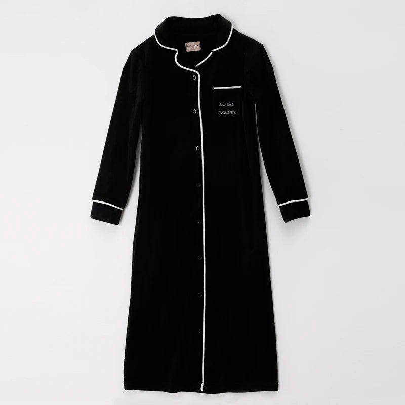 Ali Plus AW25 Grandfather Pjs Black And Red Ribbed Velour Brother And Sister Matches Clothing