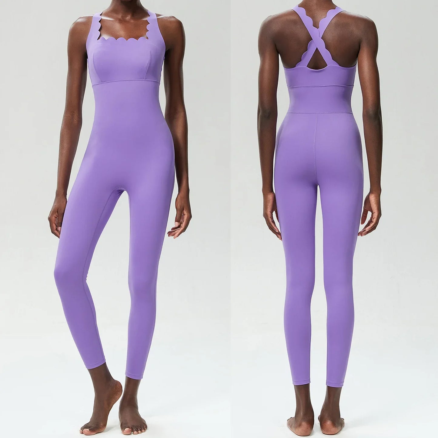 One-Piece Yoga Jumpsuit Women Gym Running Suit Super Soft Slim Fit Fitness Onesie Breathable High Stretch Workout Clothes Tights