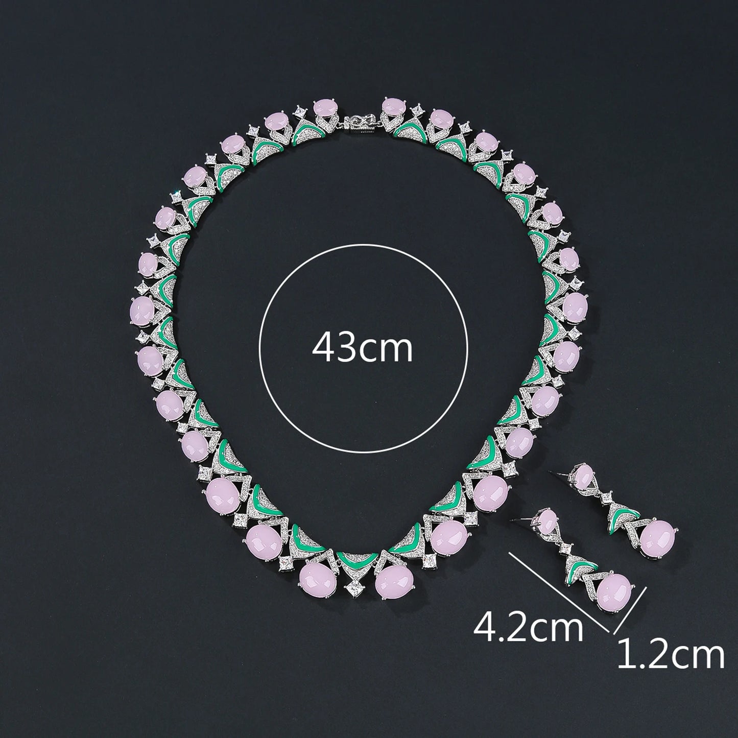 Luxury Cubic Zirconia Necklace & Earring Set for Women