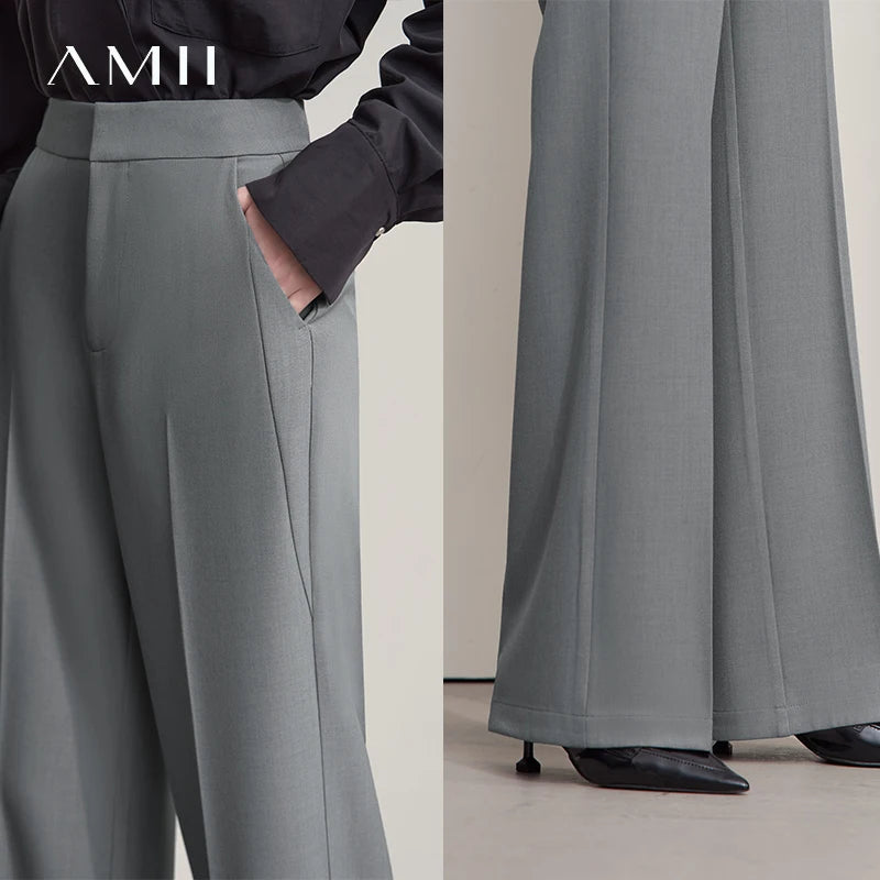 Minimalist Women’s High-Waist Pants – Elegant Office Lady Loose Trousers 2025 Autumn Collection