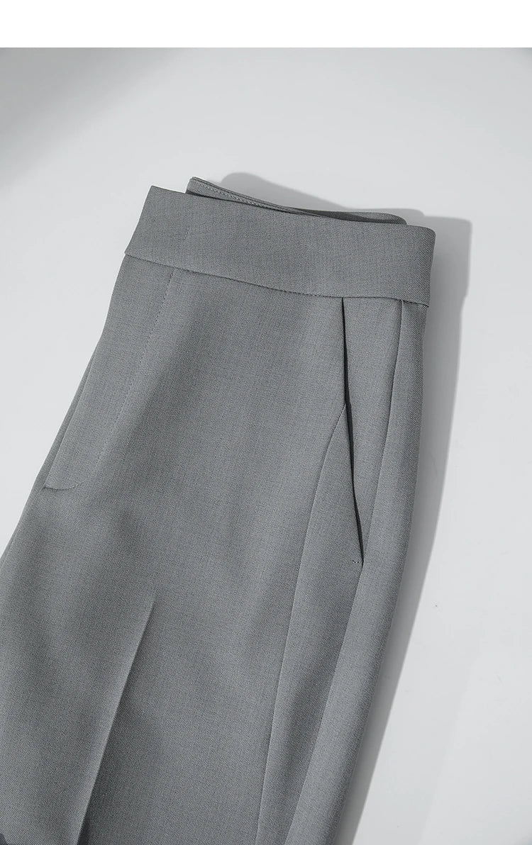 Minimalist Women’s High-Waist Pants – Elegant Office Lady Loose Trousers 2025 Autumn Collection