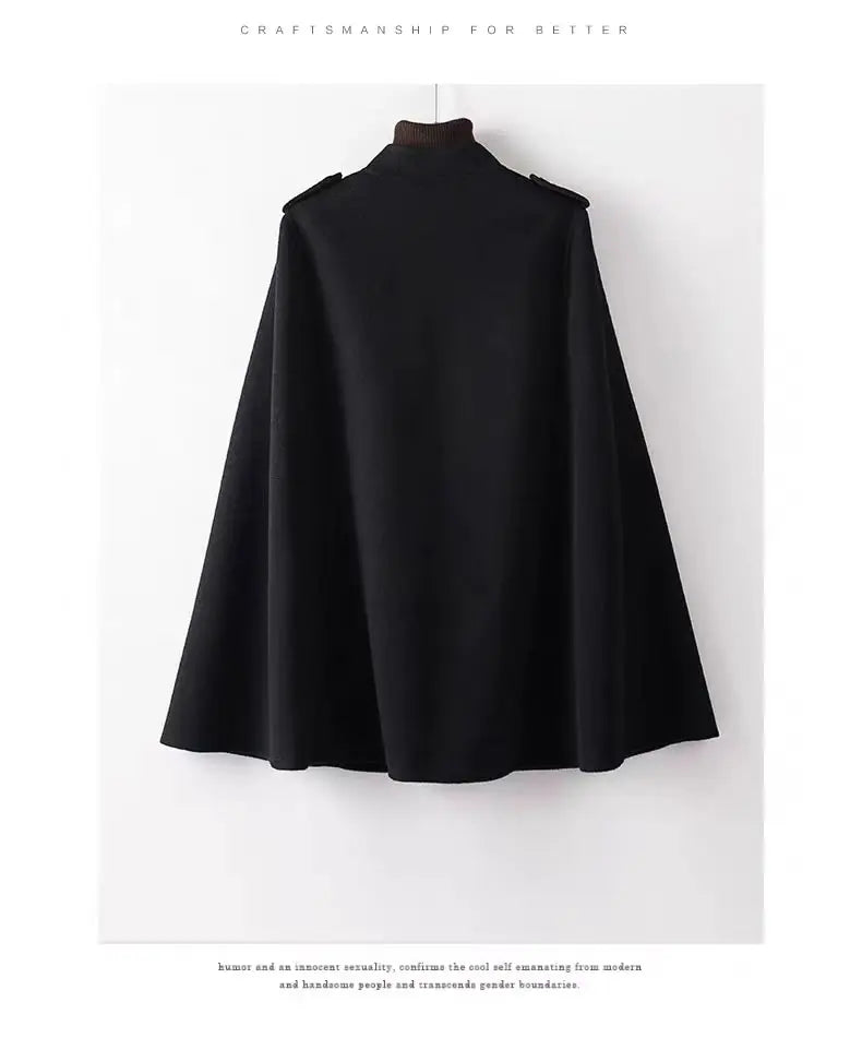 Ladies’ 100% Cashmere Double-Sided Long Jacket – Thick Classic Business Coat for Autumn & Winter