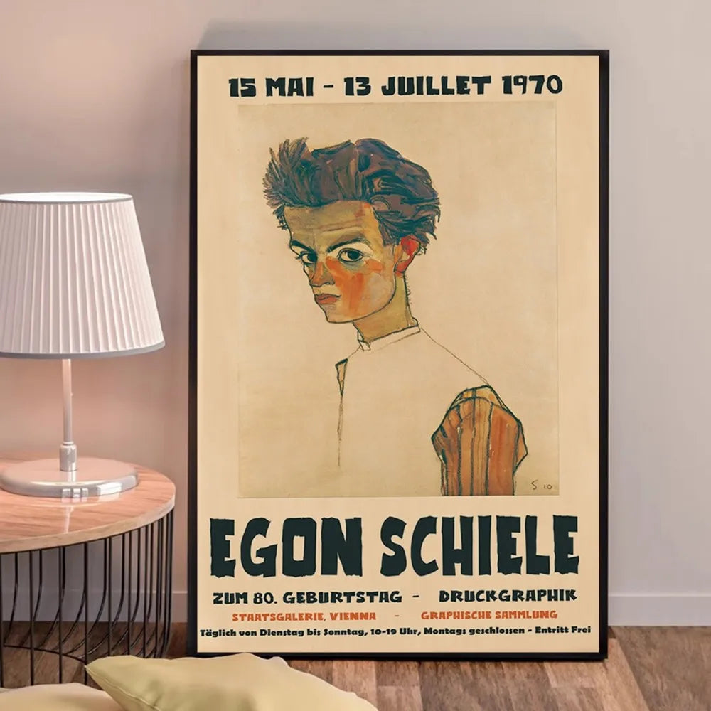 Egon Schiele Body Color Delineation Sketch Figure Poster Good Quality Prints and Posters HD Quality Poster Wall Art Painting