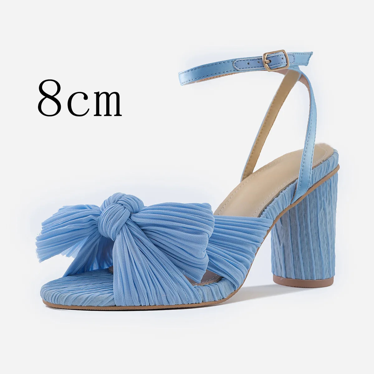 Cute Bow High Heel Sandals – Round Heel Formal Party Shoes for Women
