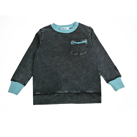 New fall collection family matching children clothes boy shirt girls dress 2pcs girls outfit baby set garment washing black gray - HER SHOP