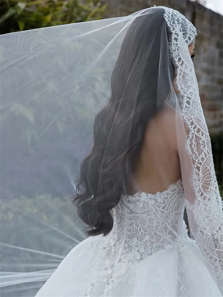 Vestido De Novia Princesa Lace Wedding Dress Mangas Desmontables Corset Vestidos 2025 Alta Calidad Bespoke Elegante Woman Noiva