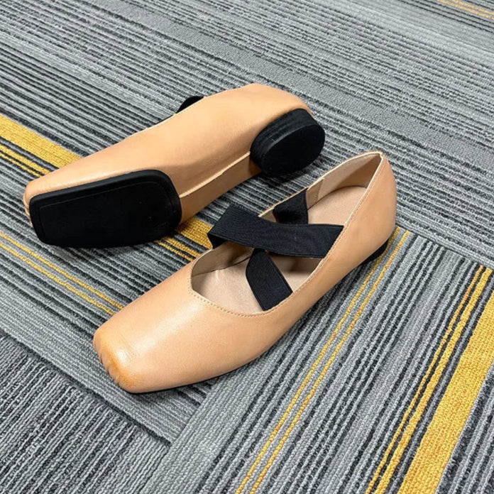 2025 Fashion Elastic Band Footwear Low Heel Ballet Flats Shoes For Women Soft Female Shallow Ladies Heeled Pumps Slip On Shoes