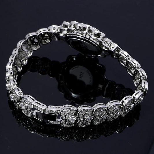 Gorgeous Women's Watch | AAA Cubic Zirconia Sunflower Bracelet Watch | Fashion Jewelry for Wedding & Party - HER SHOP