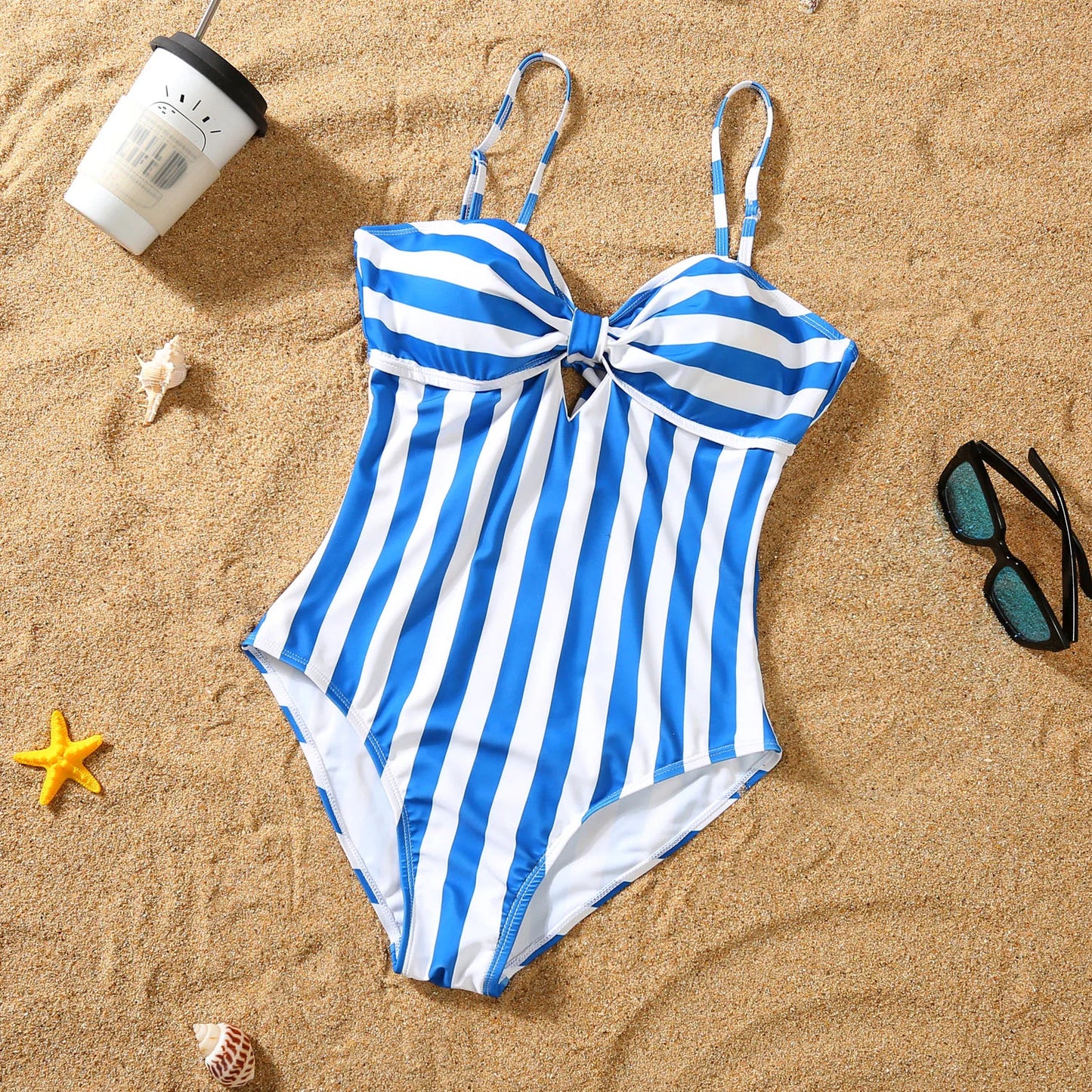 Family Swimsuit Mother Daughter Swimwear Father Son Swim Shorts 2023 Summer Striped Mom And Daughter Bikini Suit Matching Outfit